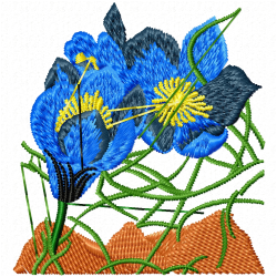 Flowers And Tree Embroidery Design 6 Flowers And Tree Embroidery Design 6